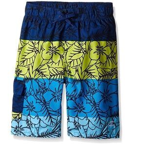 Boys' Hibiscus Print Swim Short